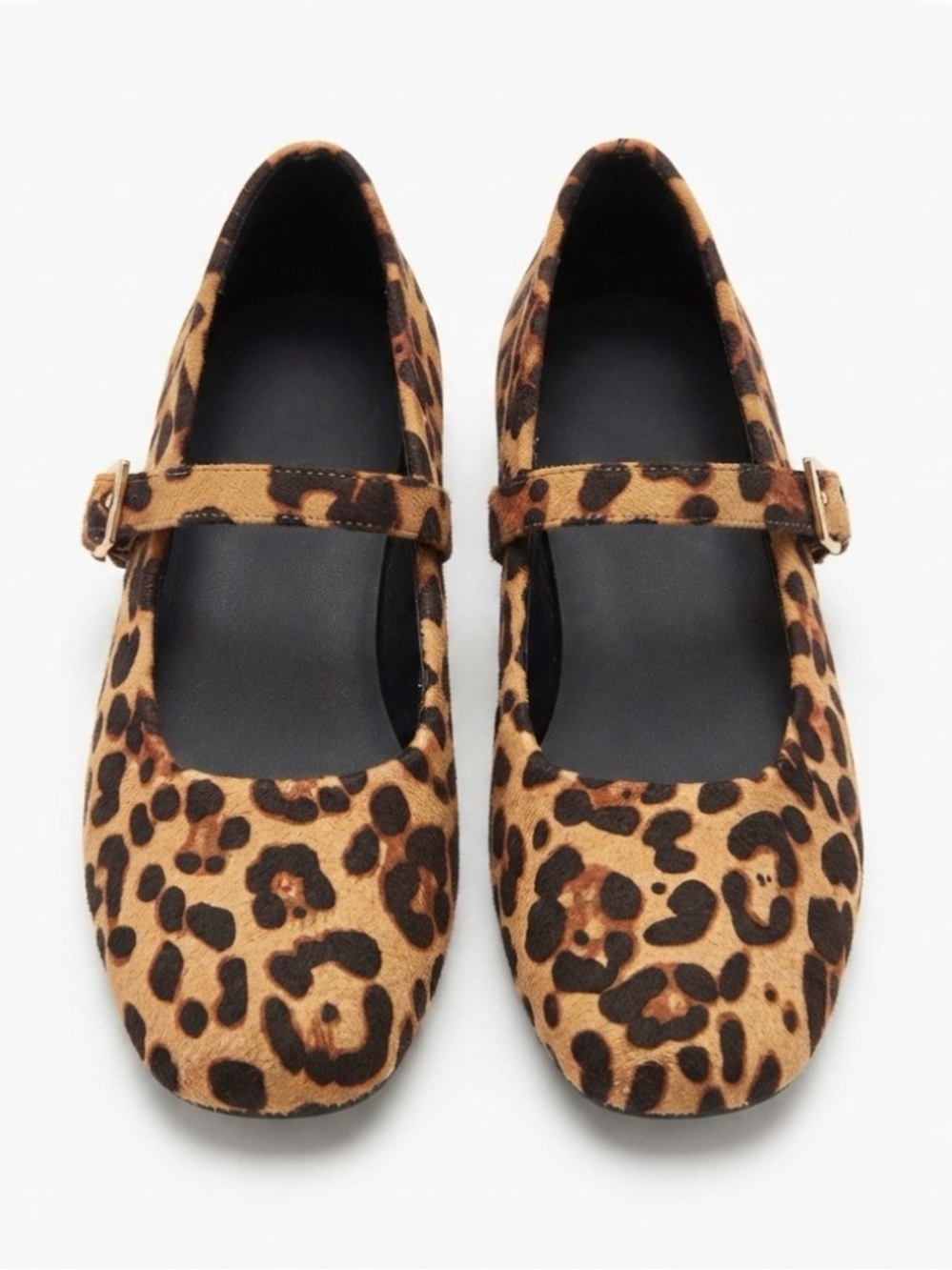 Mary Janes Leopard Ballet Flats Size 9